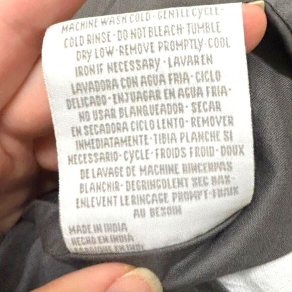 Croscill Home European Pillow Sham Grey Pleated Silver Stripe 24 x 24" Set of 2 - Picture 6 of 9